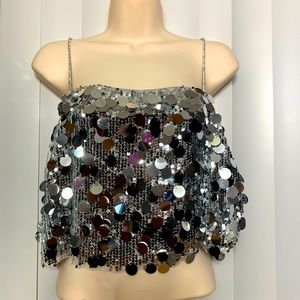 Sequin crop top